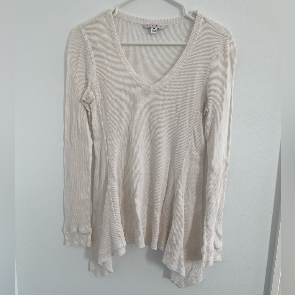 CAbi white thermal tee